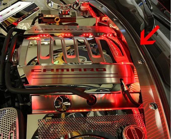 American Car Craft 2016-2020 Camaro - Wiper Cowl Trim with Optional LED Illumination, Stainless Steel (No LEDs) 103117