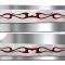 American Car Craft 2010-2015 Camaro SS - Fuel Rail Covers Tribal Flame Style 2Pc, Polished Stainless Steel, Choose Inlay Color 103009
