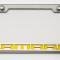 American Car Craft Camaro - License Plate Frame with CAMARO Lettering, Stainless Steel, Choose Vinyl or LED Color 102043