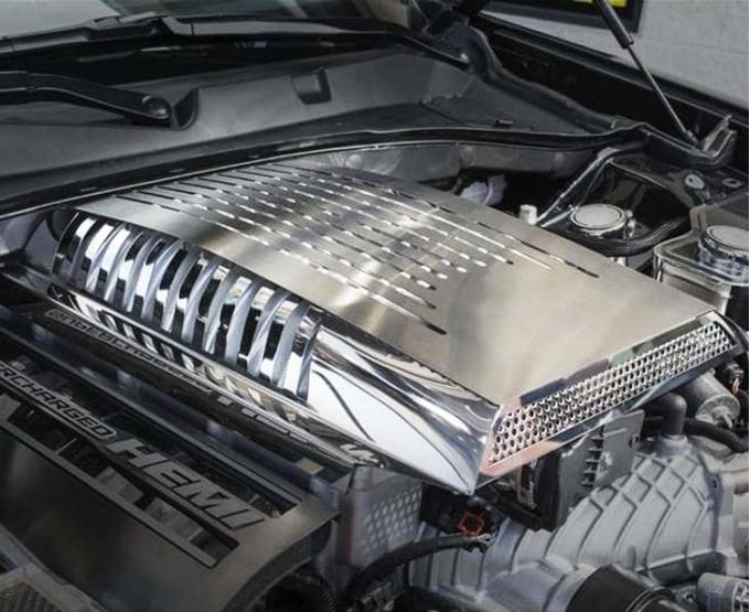 American Car Craft 2015-2023 Dodge Hellcat - Plenum Supercharger Engine Cover, Premium Stainless Steel 153105