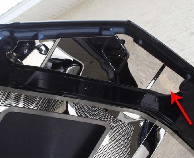 American Car Craft 2010-2015 Camaro - Upper Hood Latch Plate, Polished Stainless Steel 103024