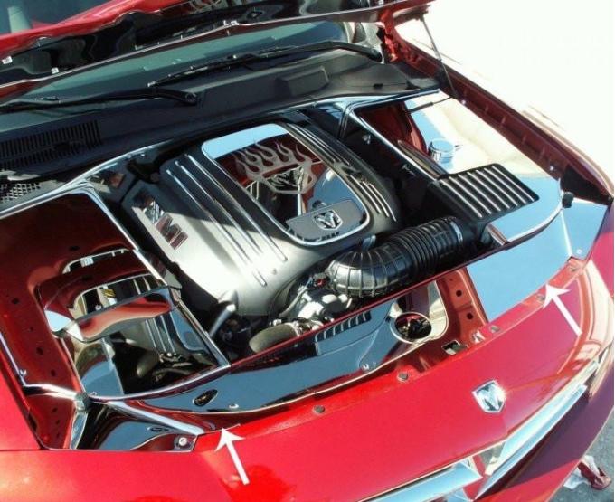 American Car Craft 2005-2010 Dodge Charger 3.5/5.7/6.1L - Radiator/Header Plate, Polished Stainless Steel 303025