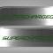 American Car Craft 2010-2015 Camaro - Door Panel Kick Plates 'SUPERCHARGED' 2Pc, Brushed Stainless, Choose Inlay Color 101028