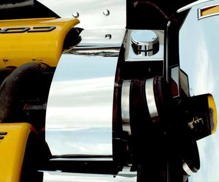 American Car Craft 1997-2004 C5/Z06 Corvette - Throttle Body & Power Steering Cover, Polished Stainless Steel 033046