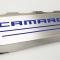 American Car Craft 2016-2021 Camaro SS - Fuel Rail Cover Overlays with CAMARO Color Font Inlay 2Pc, Polished Stainless Steel 103077/103078