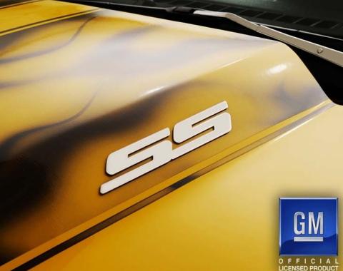 American Car Craft Camaro SS - Exterior SS Emblem Set 2Pc, Brushed Stainless Steel 102093