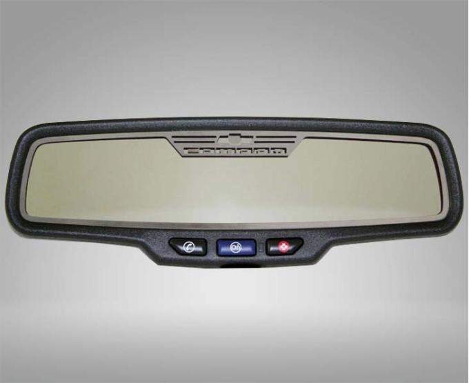 American Car Craft 2012-2013 Camaro - Rear View Mirror Trim 'CAMARO' Rectangle mirror, Brushed Stainless 101025