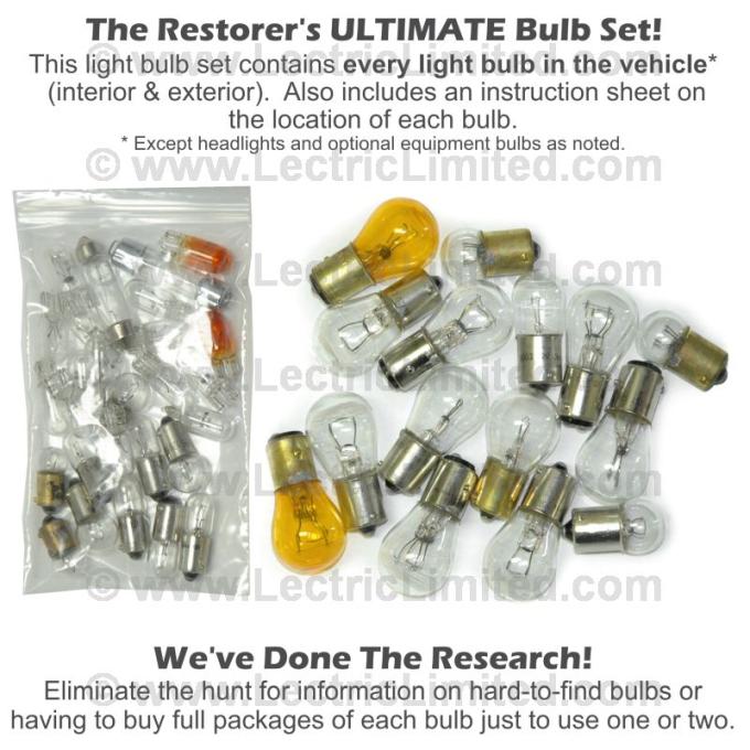 Lectric Limited 1969 Chevrolet Camaro Light Bulb Set 49082