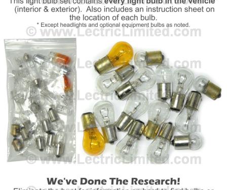 Lectric Limited 1969 Chevrolet Camaro Light Bulb Set 49082
