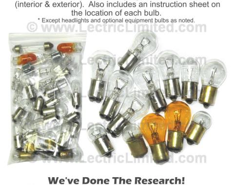 Lectric Limited 1968 Chevrolet Camaro Light Bulb Set 49081