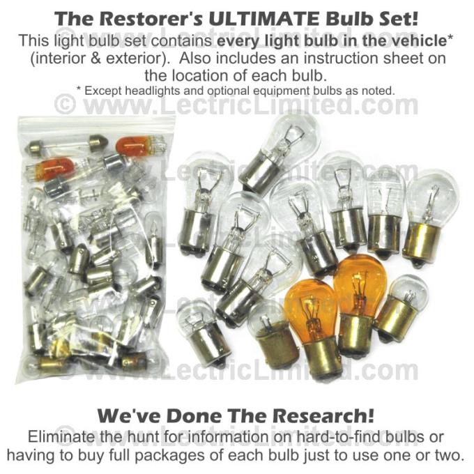 Lectric Limited 1968 Chevrolet Camaro Light Bulb Set 49081