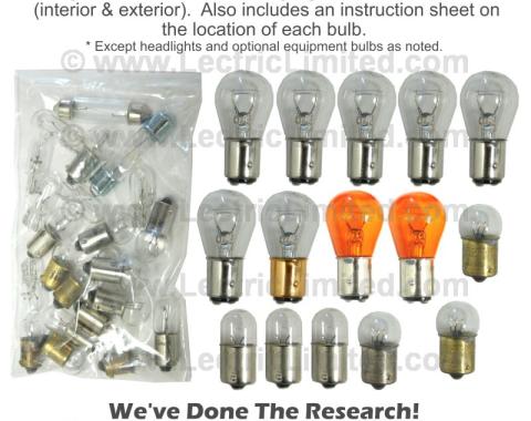 Lectric Limited 1967 Chevrolet Camaro Light Bulb Set 49080