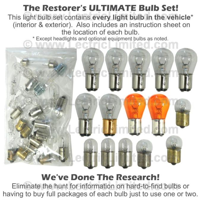 Lectric Limited 1967 Chevrolet Camaro Light Bulb Set 49080