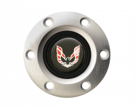 Volante S6 Series Horn Button Kit, Red Firebird, Brushed