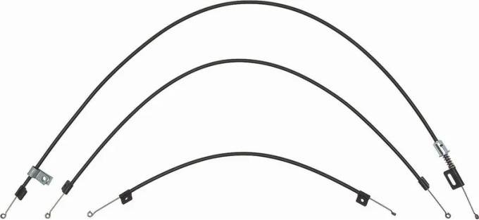 AMD Heater Control Cables, 3-Piece Set for models with A/C, 69-74 Nova; 69 Camaro K-K573