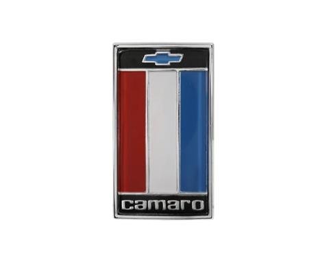 AMD Header Panel Emblem, "Camaro" with Bowtie Logo (Orange), 75-77 Camaro T-6843