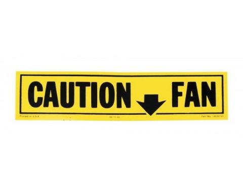 Camaro Caution Fan Decal, 1981-1982