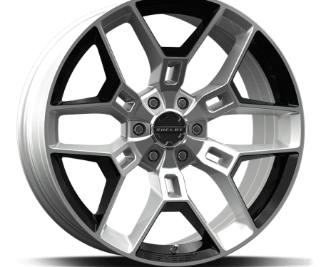 CARROLL SHELBY WHEELS Shelby CS45 22x9.5 Chrome Powder w/Black Inserts CS45-395512-CP
