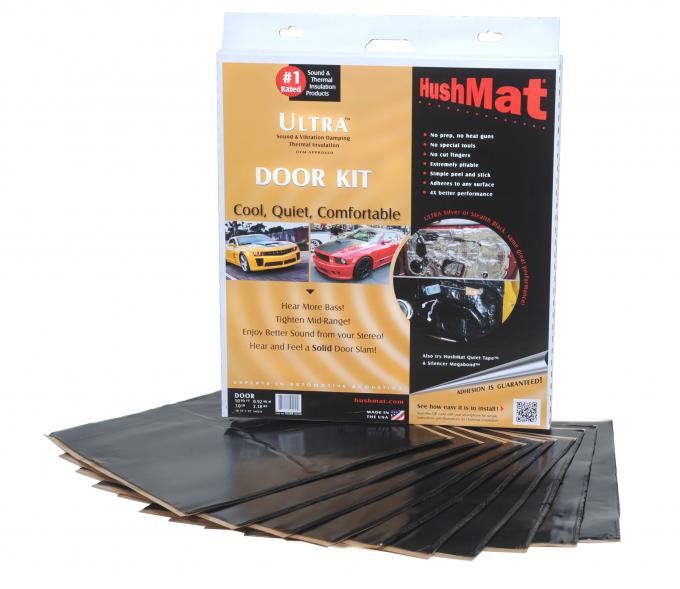 HushMat Door Kit - Stealth Black Foil with Self-Adhesive Butyl-10 Sheets 12" x 12" ea 10 sq ft 10200