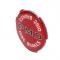 Trim Parts Pontiac Wheel Cover 2-7/16&rdquo; Diameter Red Background "Disk Brakes" Emblem, Each 8205