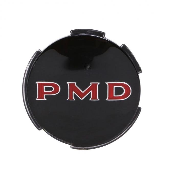 Trim Parts Pontiac Wheel Cover 2-3/4” Diameter W/Black Background "PMD" Emblem, Each 8202