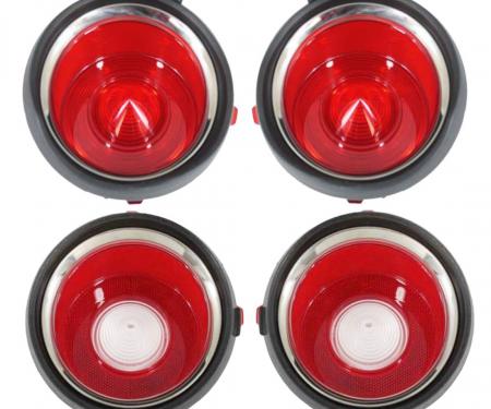 Trim Parts Late 1971-73 Chevrolet Camaro Non-RS Back Up & Tail Light Lens Set A6712S