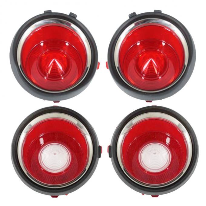 Trim Parts Late 1971-73 Chevrolet Camaro Non-RS Back Up & Tail Light Lens Set A6712S