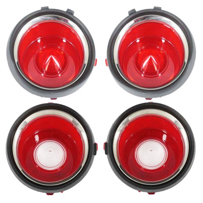 Trim Parts 1970-Early 1971 Chevrolet Camaro Back Up and Tail Light Lens Set A6711S