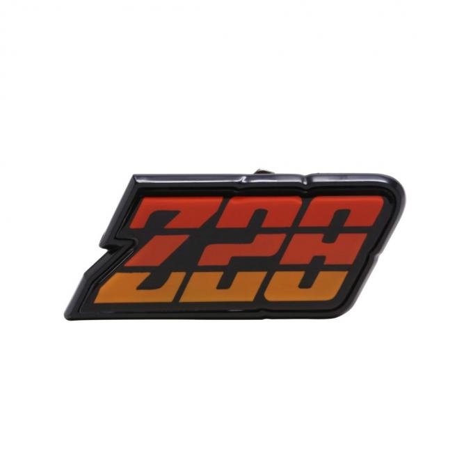 Trim Parts 1980-81 Chevrolet Camaro Orange Fuel Door "Z-28" Emblem, Each 6956