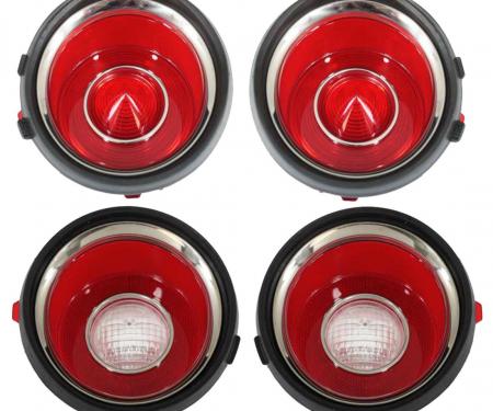 Trim Parts Late 1971-73 Chevrolet Camaro RS Back Up and Tail Light Lens Set A6709S