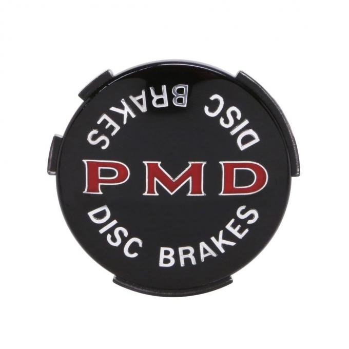 Trim Parts Pontiac Wheel Cover 2-7/16&rdquo; Diameter Black Background "Disk Brakes" Emblem, Each 8204