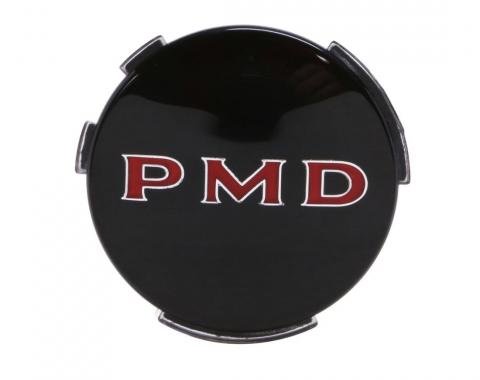 Trim Parts Pontiac Wheel Cover 2-7/16” Diameter W/Black Background "PMD" Emblem, Each 8200