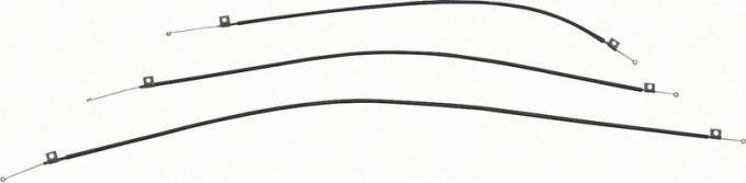 AMD Heater Control Cables, 3-Piece Set for models without A/C, 67-68 Camaro Firebird K-K571