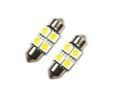 Oracle Lighting 33mm 4 LED 3-Chip Festoon Bulbs, Cool White, Pair 5203-001