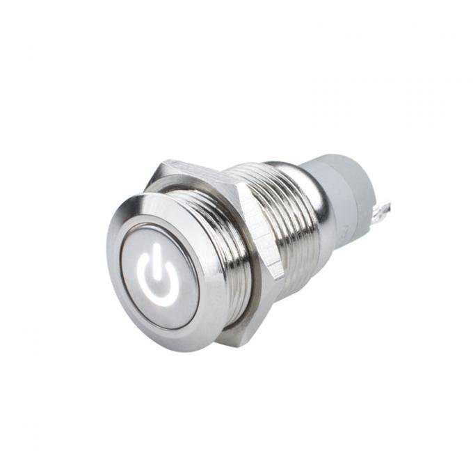 Oracle Lighting Pre-Wired Power Symbol On/Off Flush Mount LED Switch, White 2009-001