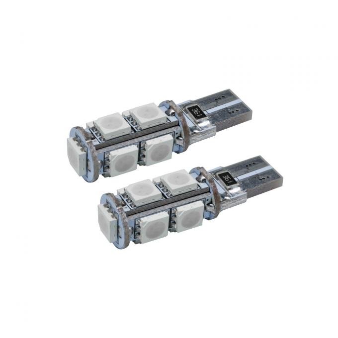 Oracle Lighting T10 9 LED 3 Chip SMD Bulbs, Green, Pair 4804-004