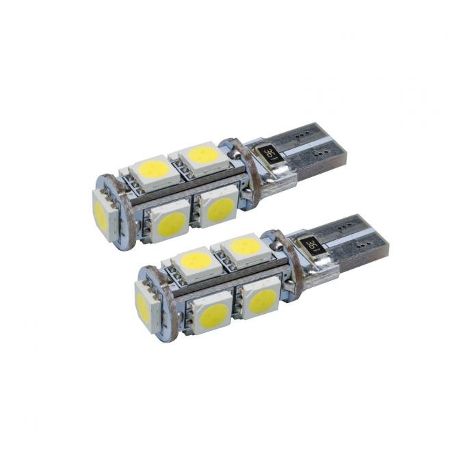 Oracle Lighting T10 9 LED 3 Chip SMD Bulbs, Cool White, Pair 4804-001