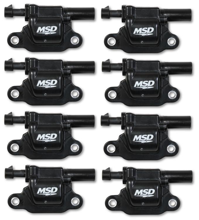 MSD Ignition Coil, GM Gen v Blaster Series, Gen v Direct Injected Engine, Black, 8-Pack, Square 826683