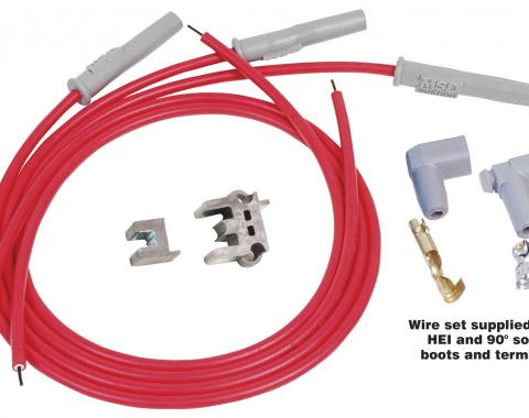 MSD Super Conductor Spark Plug Wire Set 4 Cyl Multi-Angle Plug, Socket/HEI 31159