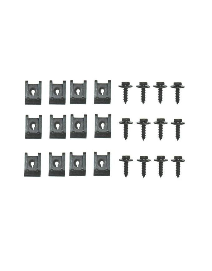 Redline Restomotive® 1974-1977 Chevrolet Camaro Front Bumper Filler Panel Hardware Set