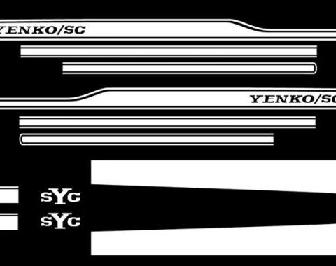 AMD Stripe Set, "SYC YENKO"- White, 69 Camaro K-SK310