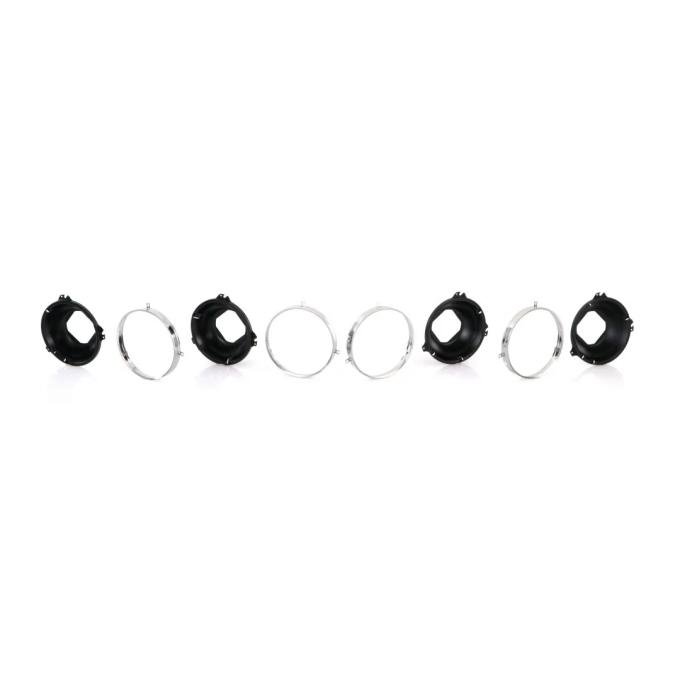 AMD Headlamp Mounting and Retaining Ring Set, 8 pcs, 67-69 Firebird 70 Chevelle El Camino and more X141-3470-S
