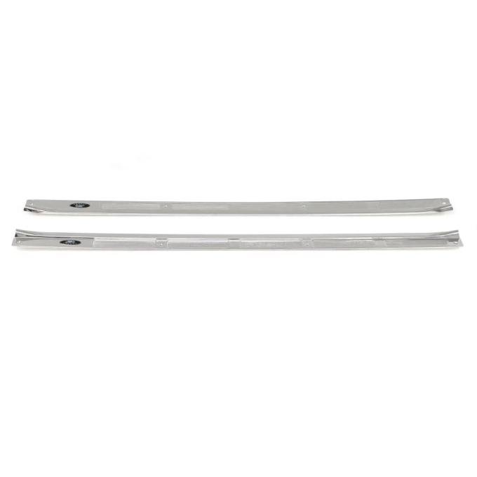 AMD Door Sill Plates, with Fisher Logo, Pair- 73-81 Camaro T-6733