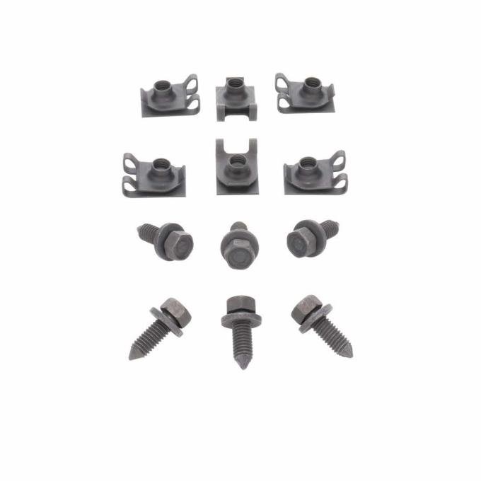 AMK Products Leaf Spring Front Eye Bracket Bolt and Nut Kit, 70-73 Camaro Firebird X865-3570-1S