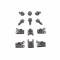 AMK Products Leaf Spring Front Eye Bracket Bolt and Nut Kit, 70-73 Camaro Firebird X865-3570-1S