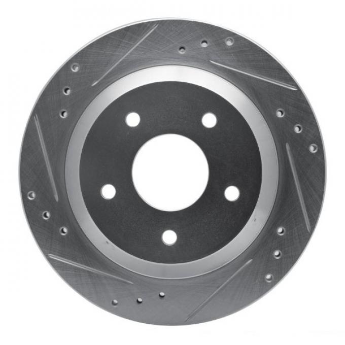 Camaro Disc Brake Rotor, Left Rear, Drilled & Slotted, 1989-1992