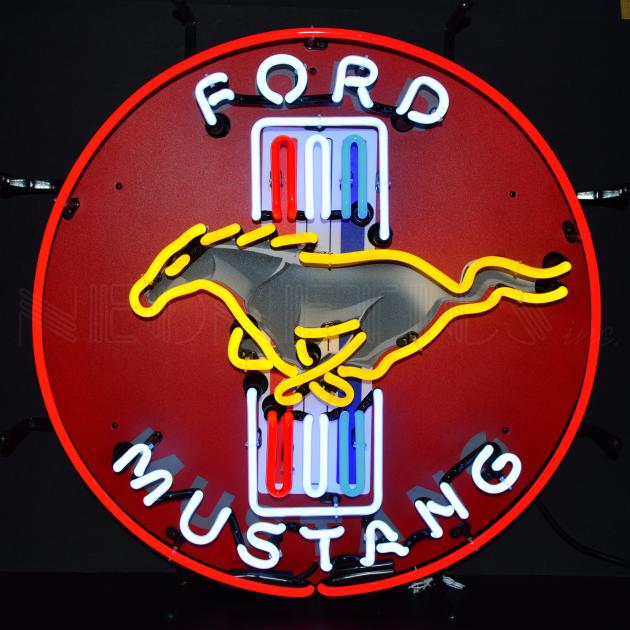 フォード マスタング ネオン サイン 看板 MUSTANG 本物ネオン管 021eb2f10f0316a376e191459dcc8b