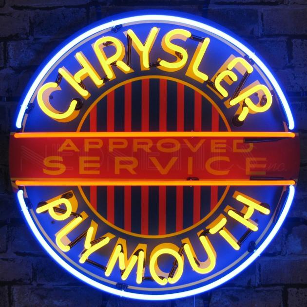 クライスラー USA看板 ホーロー看板 CHRYSLER PLYMOUTH Neonetics Standard Size Neon Signs, Chrysler Plymouth Neon Sign