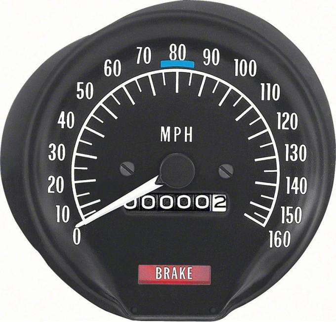 AMD Speedometer, 160 MPH without Seat Belt Warning, 70-74 Firebird K-6492882