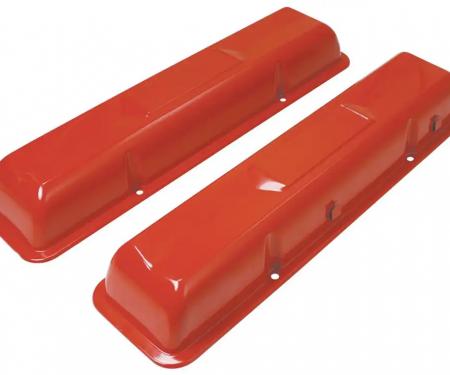 Camaro Orange OE Style Valve Covers, Small Block, Kit, 1967-1986